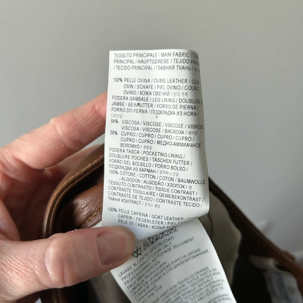 Golden Goose brown genuine leather slim leg pants - Picture 7 of 7